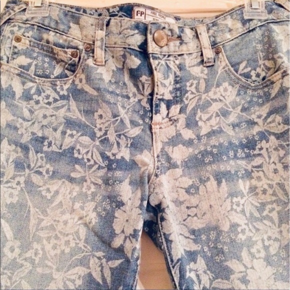 🌺🎉HP🎉🌺 NWOT Free People Hawaiian Floral Print Skinny Jeans - Picture 11 of 15